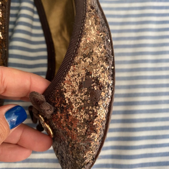 Tory Burch flats size 7.5 used glitter - Picture 5 of 10